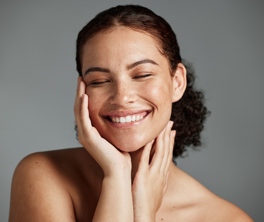 Patient smiling with a healthy cosmetic dentistry result